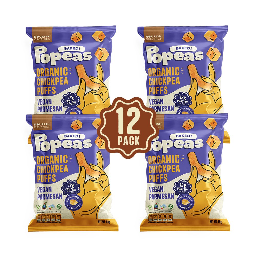Vegan Parmesan Protein Puffs - Pack of 12, (60G)