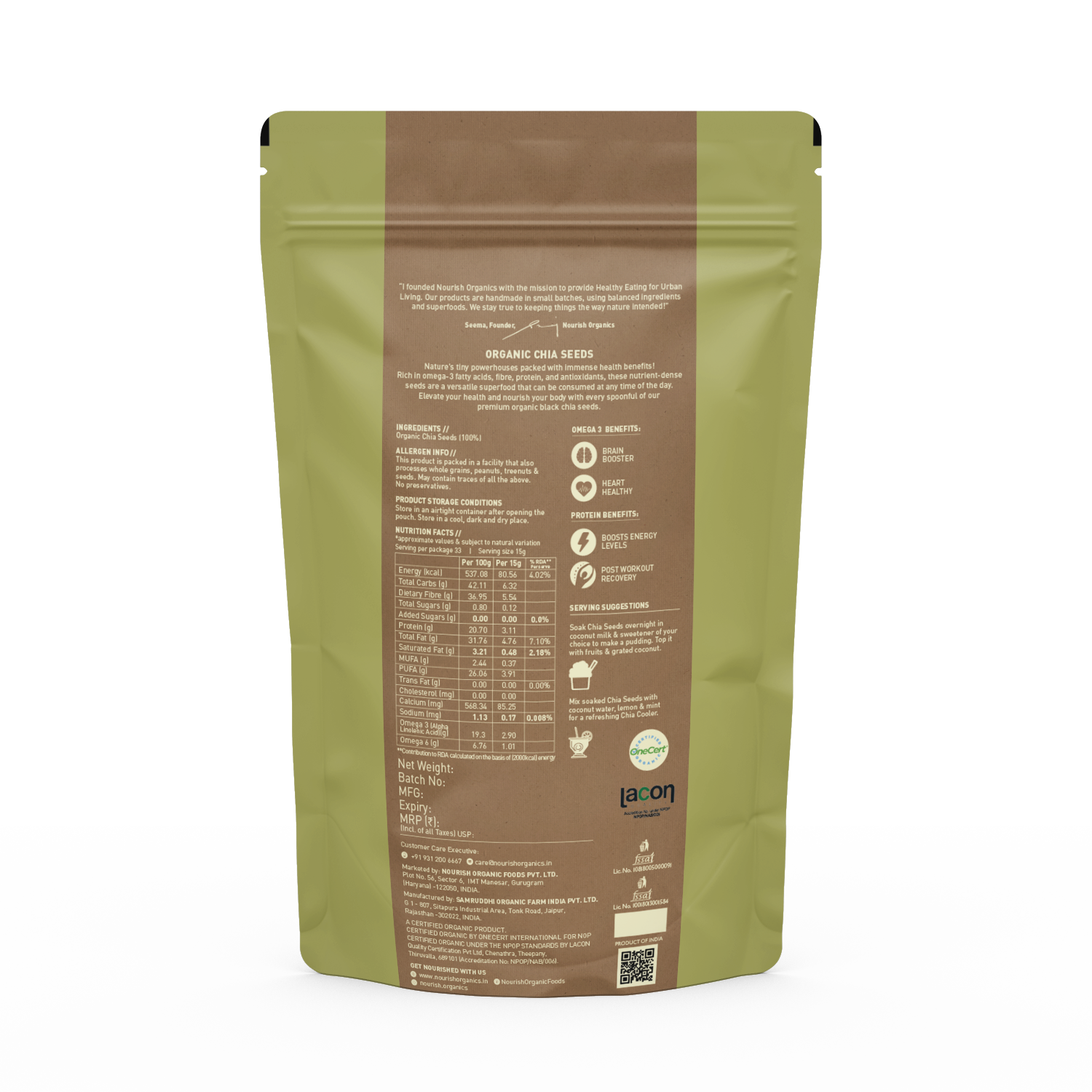 Organic Chia Seeds (Pack of 2)