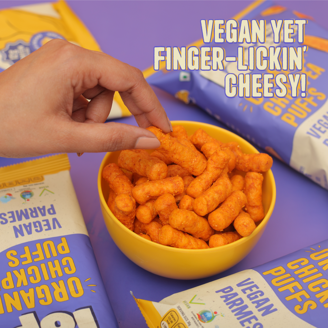 VEGAN PARMESAN Protein Puffs Mini - Pack of 8, (20G)