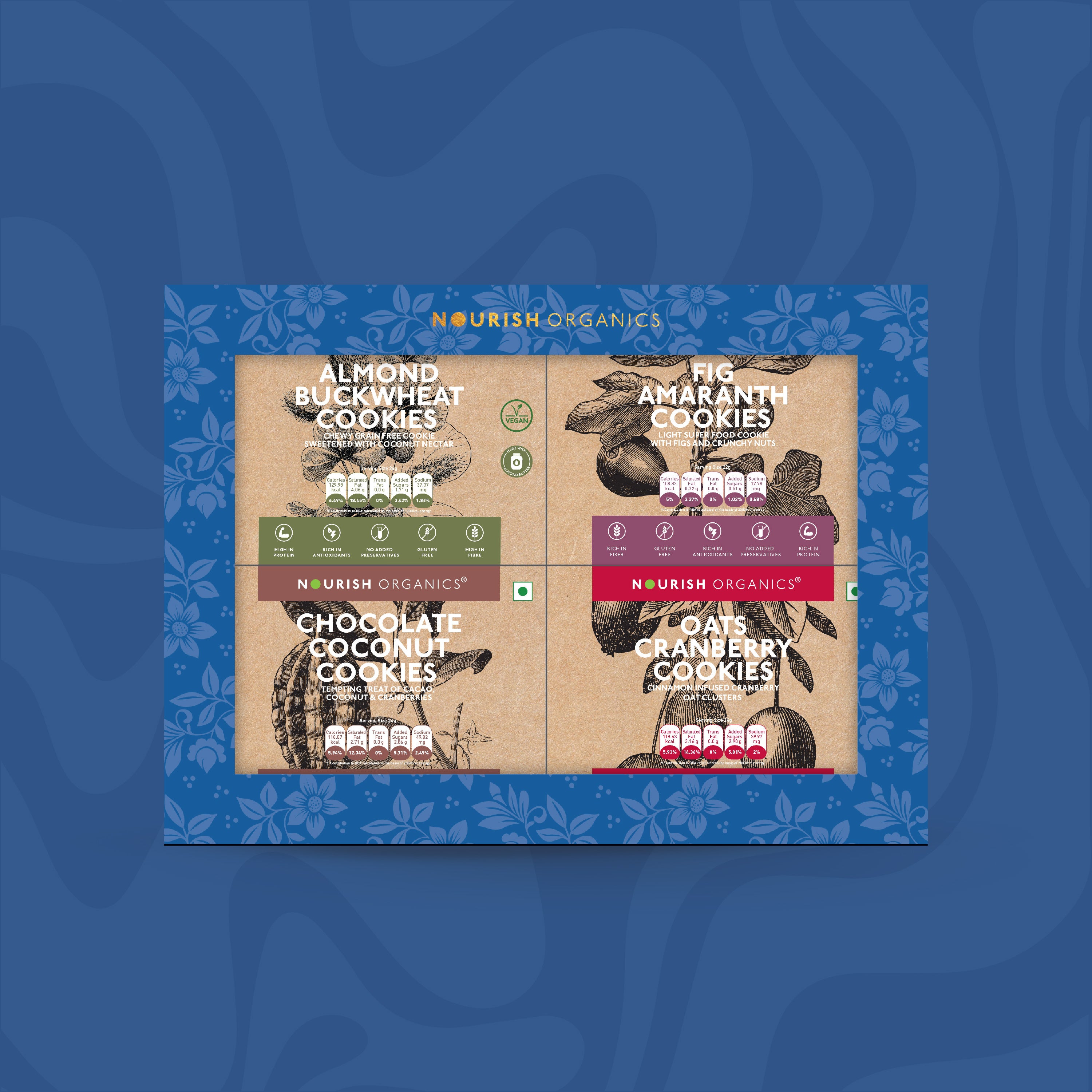 Superfood Window Cookies Box – Diwali Special (Pack of 4)