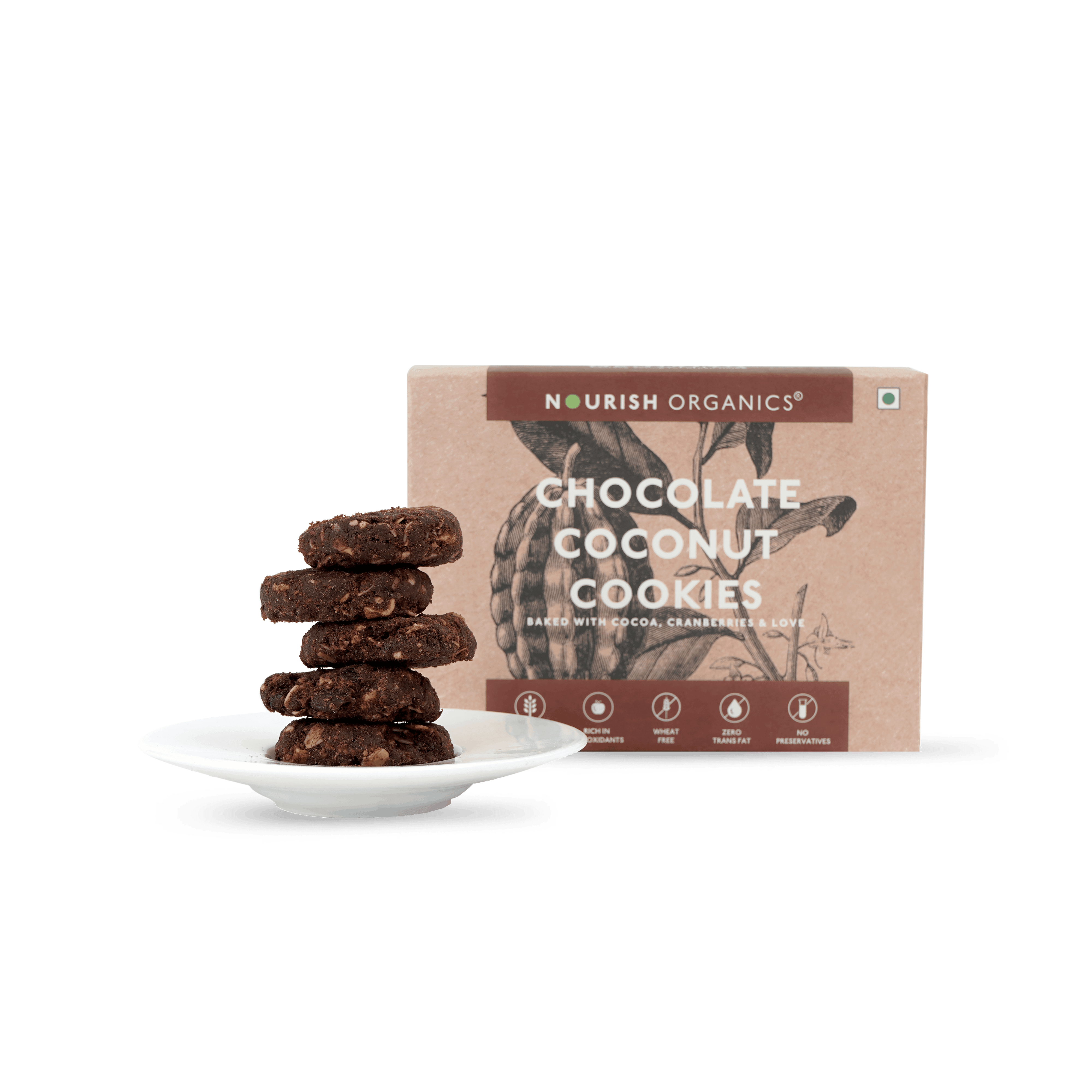 Chocolate Coconut Cookies - nourishorganics.in