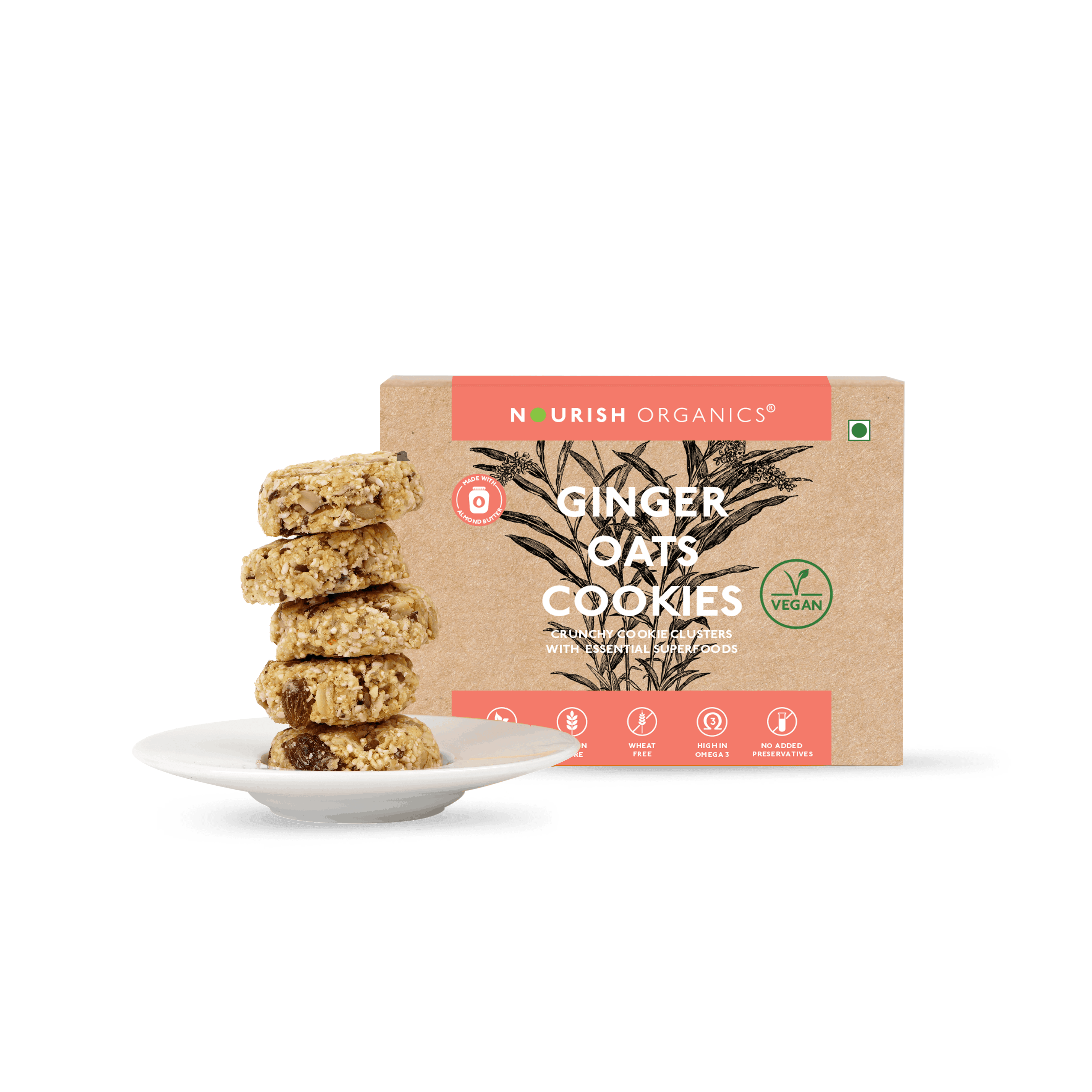 Ginger Oats Cookies - Wheat-Free
