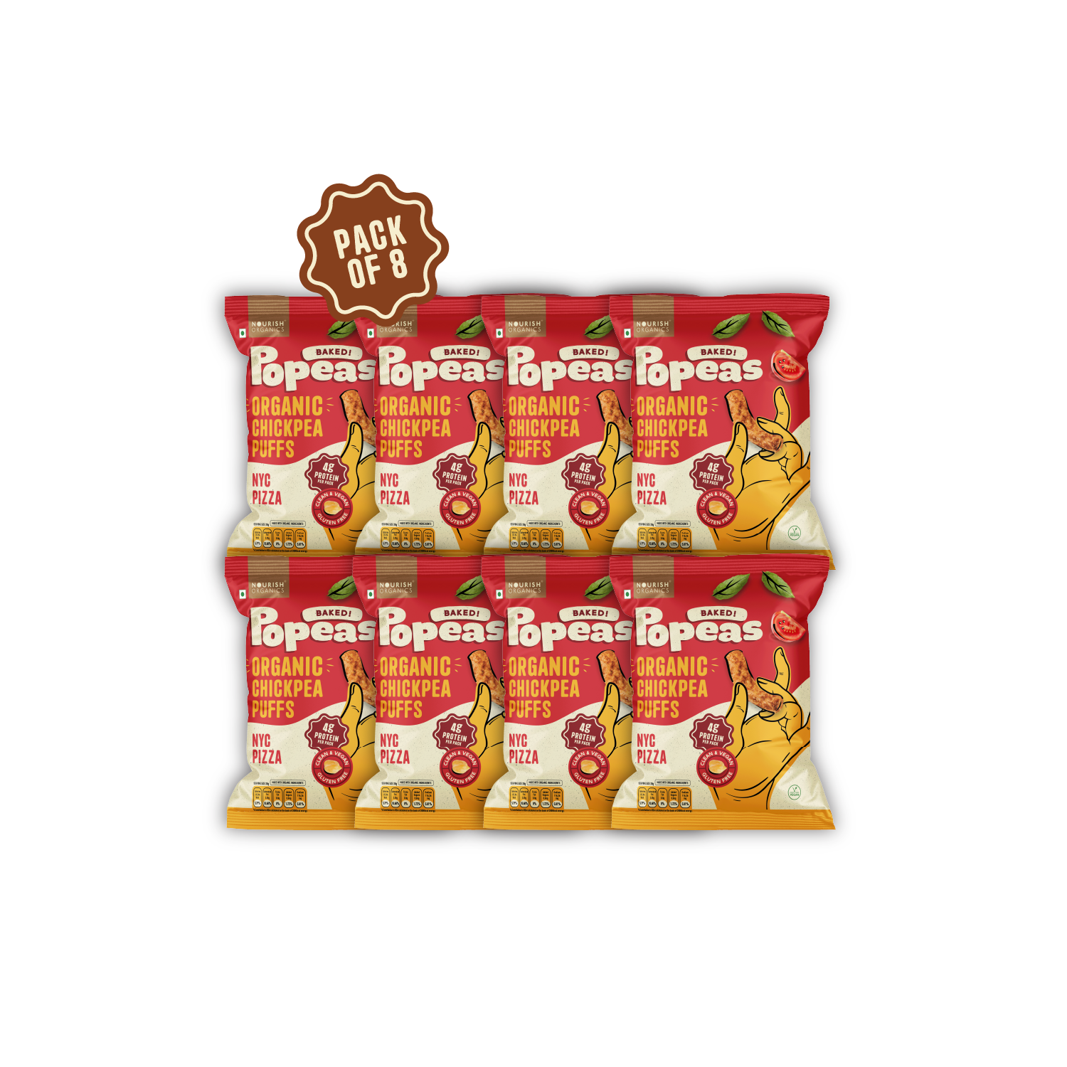 NYC Pizza Protein Puffs Mini - Pack of 8 (20G)