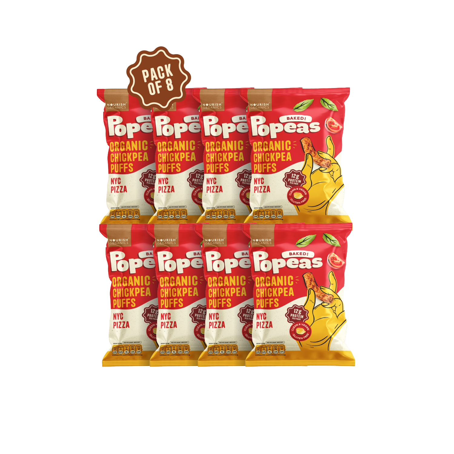 NYC Pizza Protein Puffs - Pack of 8, (60G)