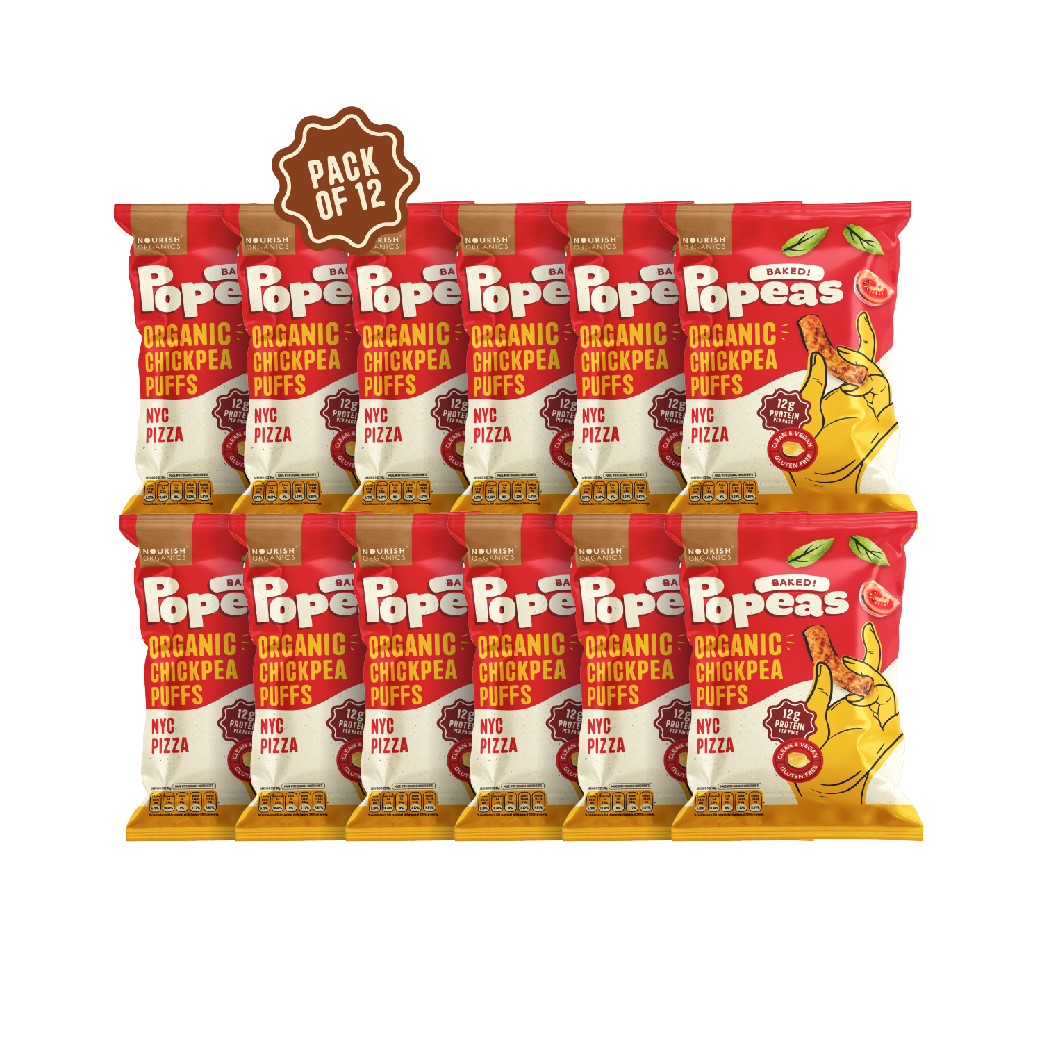 NYC Pizza Protein Puffs - Pack of 12, (60G)