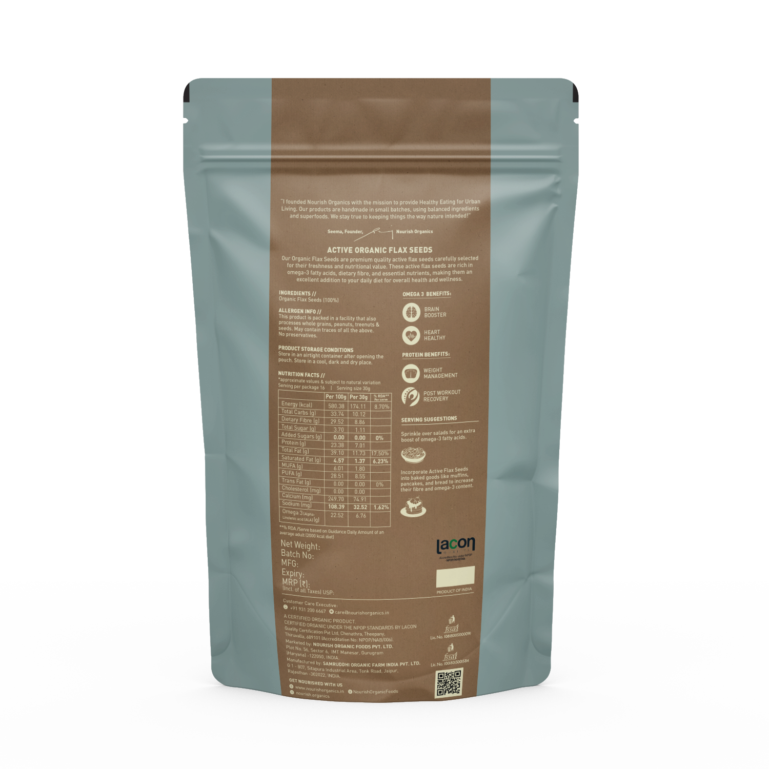 Active Flax Seeds (Pack of 2)