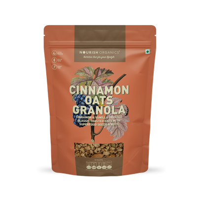 Cinnamon Oats Granola – Spiced Healthy Breakfast | Nourish Organics