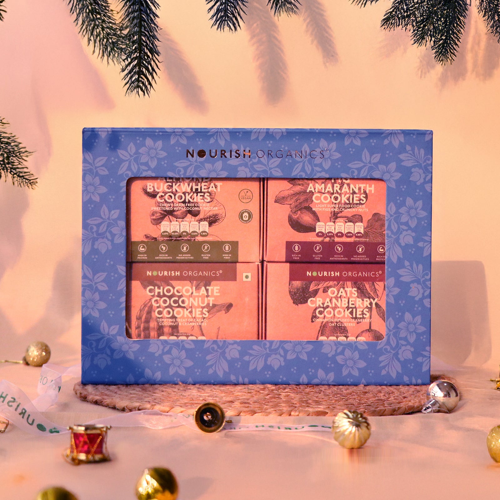 Holiday Superfood Cookies Box | Healthy Gifting Pack of 4