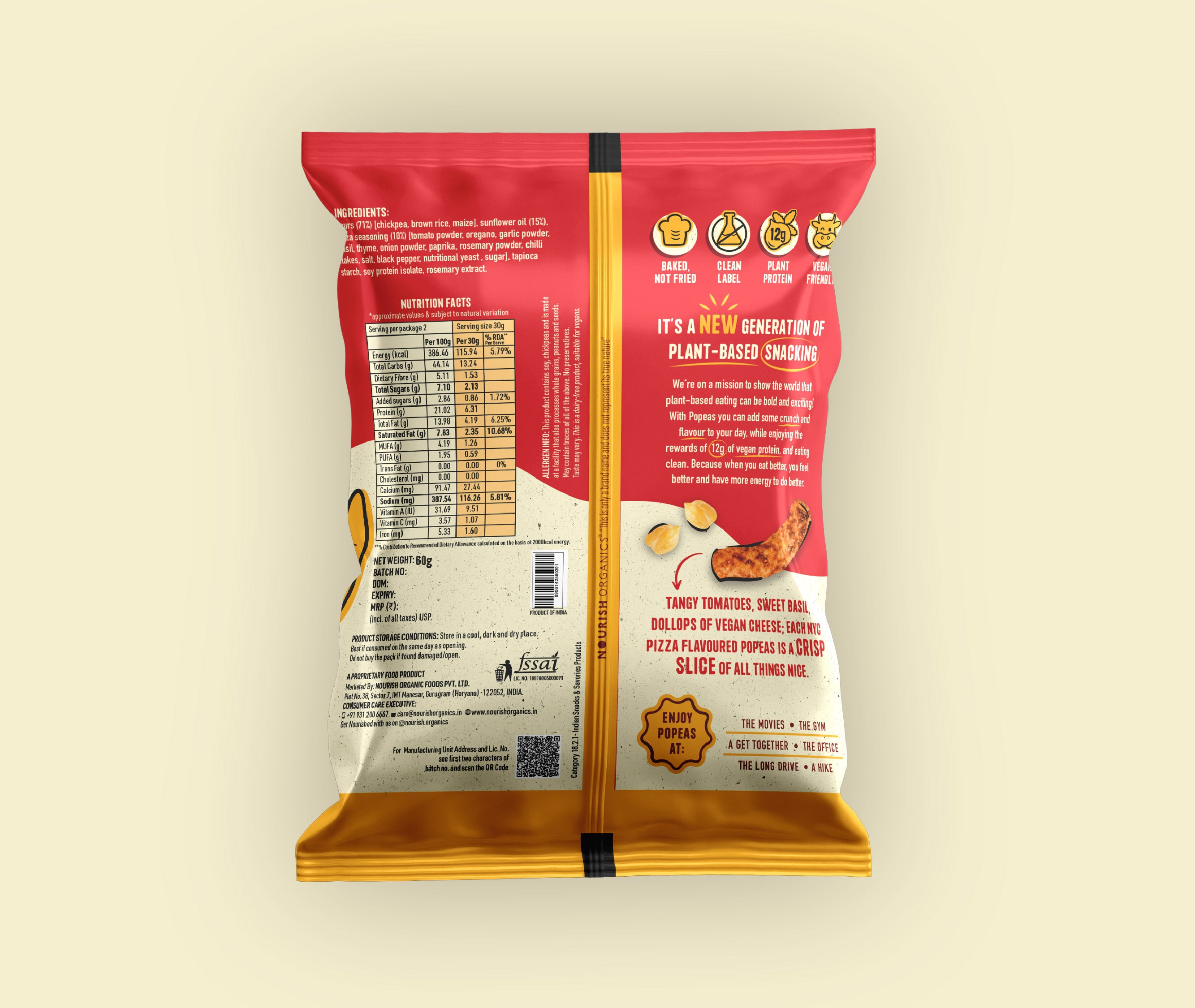 NYC Pizza Protein Puffs - Pack of 4 (60G)