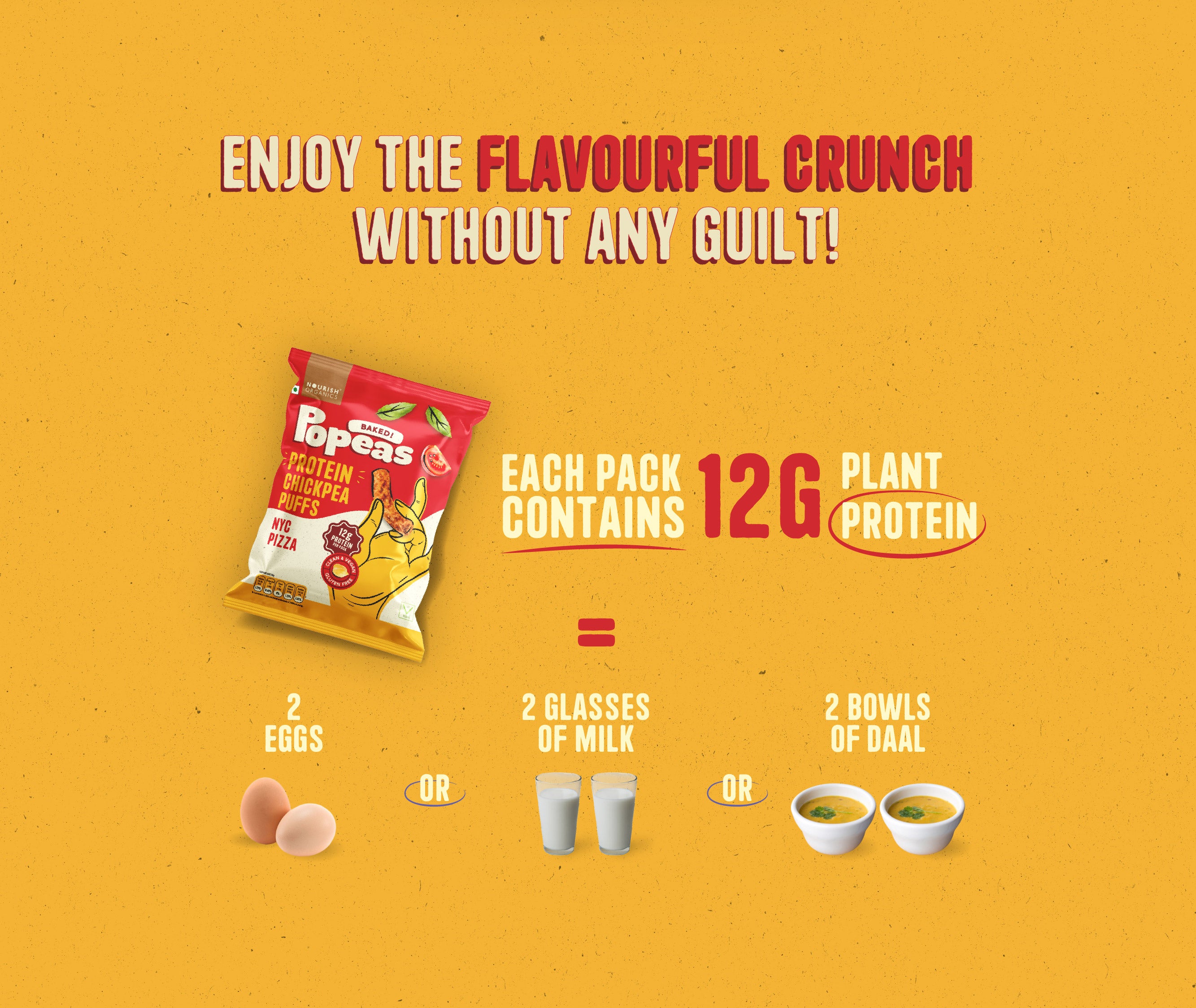 NYC Pizza Protein Puffs - Pack of 8, (60G)