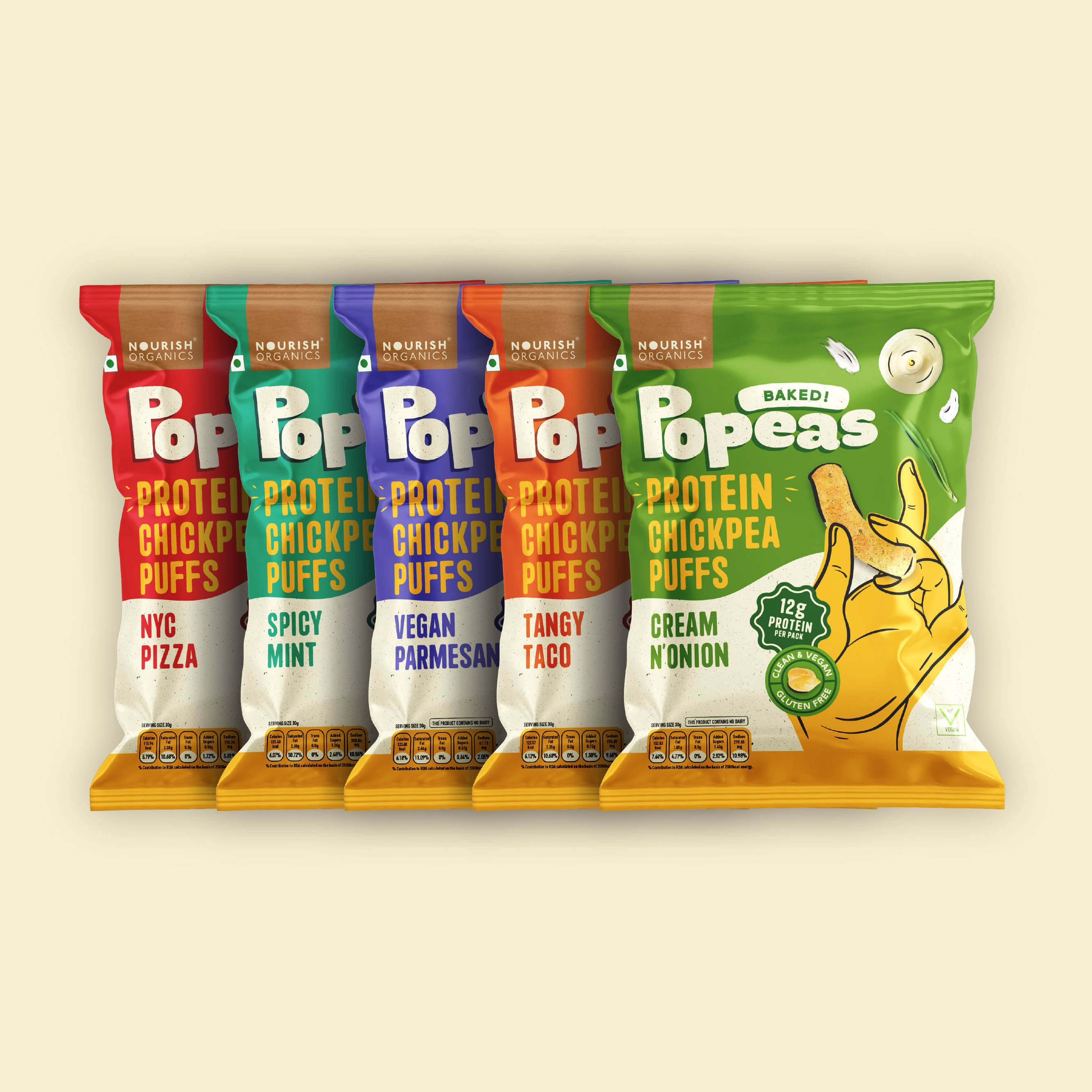 Variety Protein Puffs - Pack of 5 (60G)