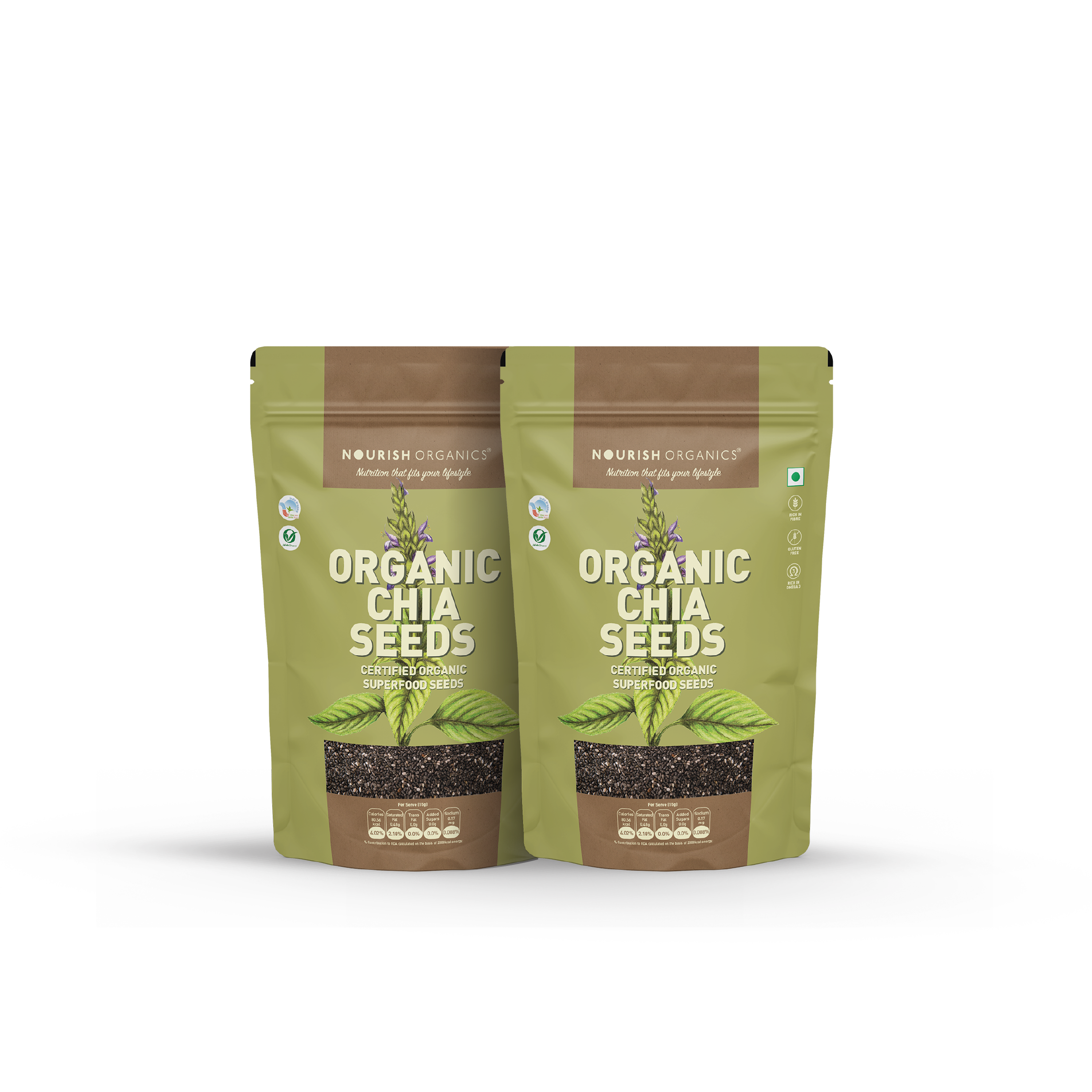 Organic Chia Seeds (Pack of 2)