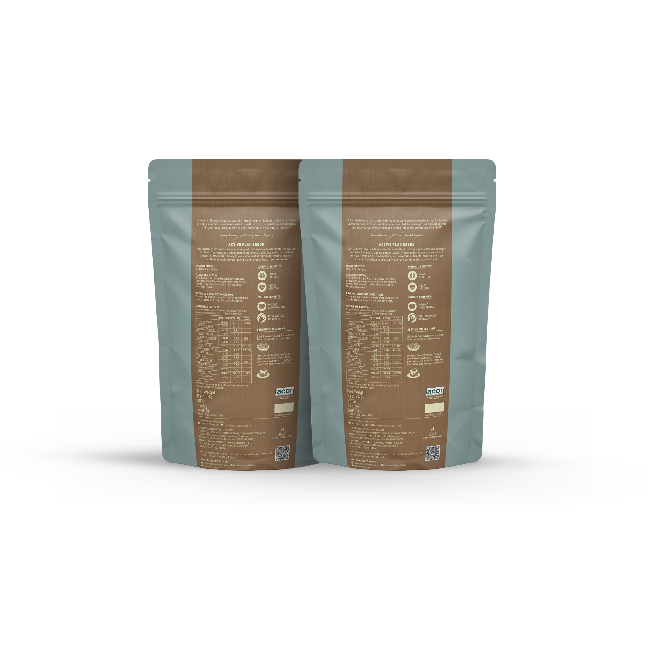 Active Flax Seeds (Pack of 2)