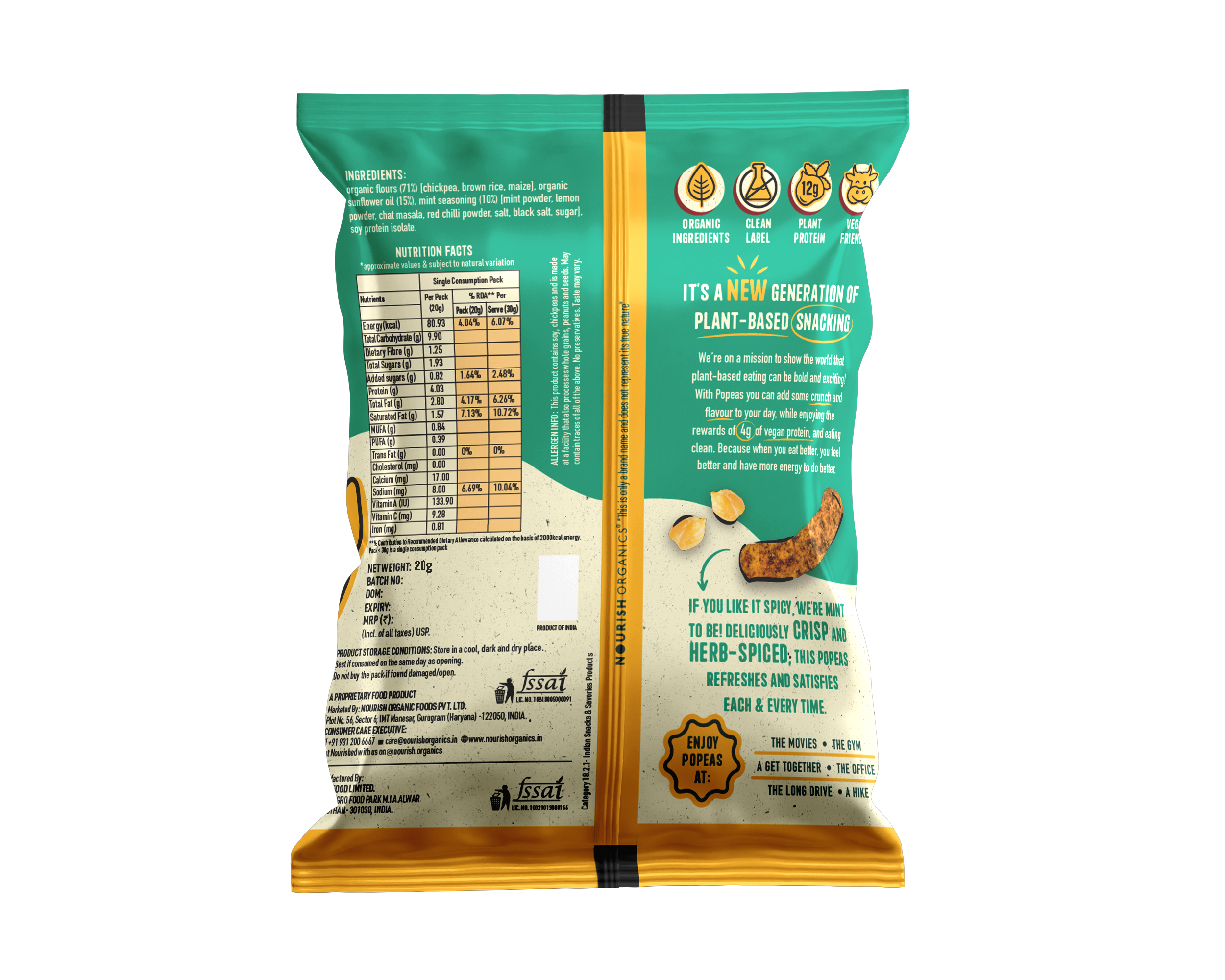 Spicy Mint Protein Puffs Mini – Pack of 8 (20G)