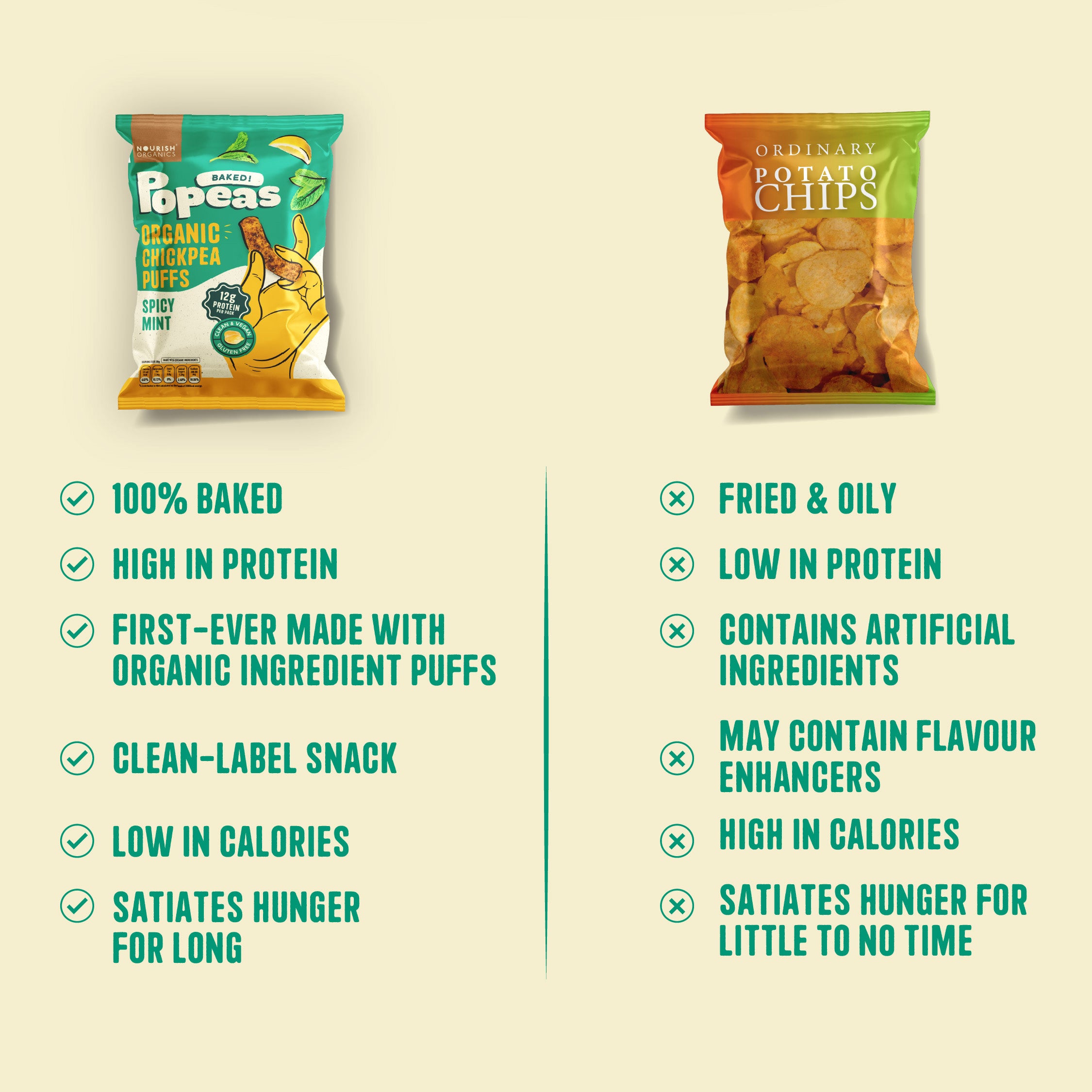 Spicy Mint Protein Puffs - Pack of 12, (60G)