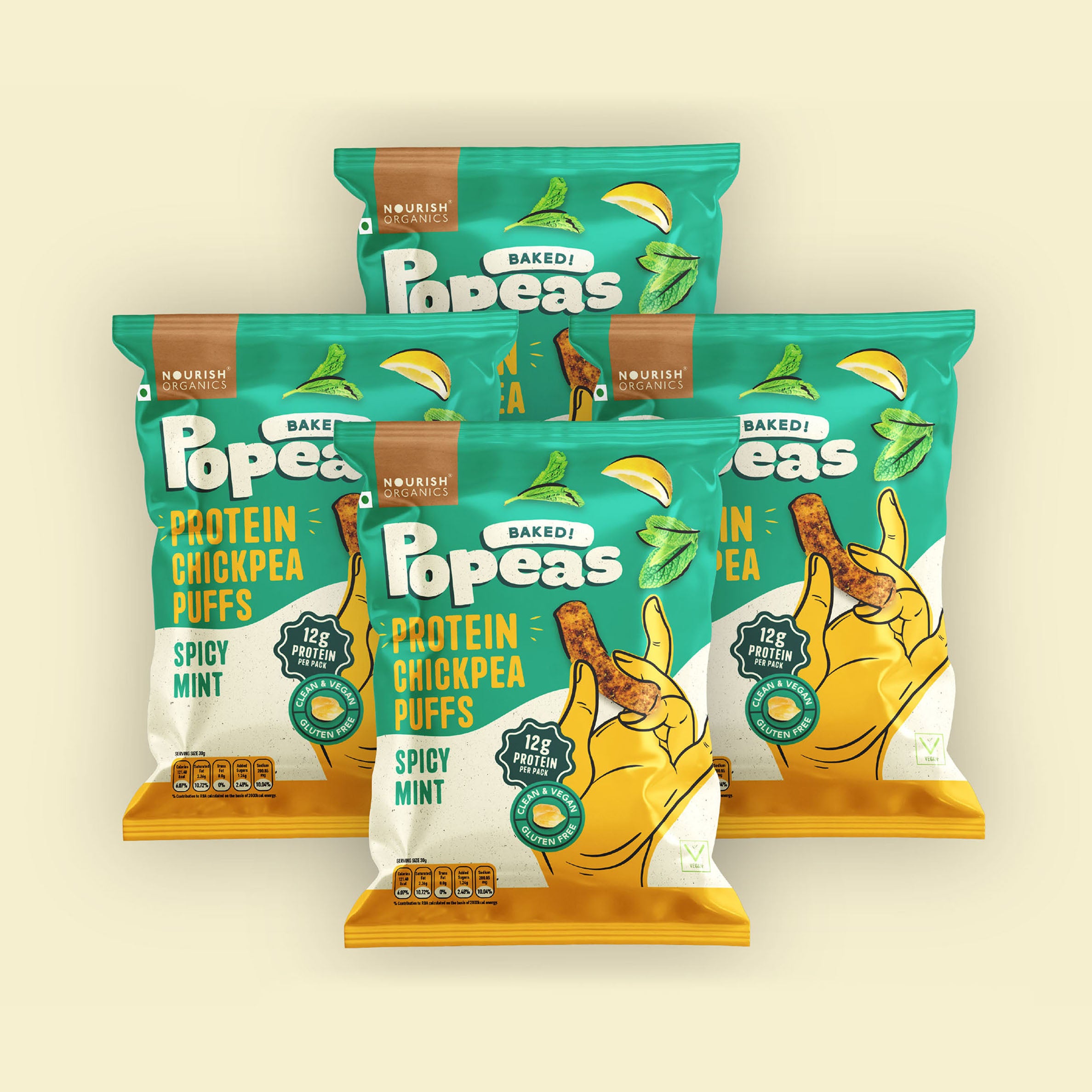 Spicy Mint Protein Puffs – Pack of 4 (60G)