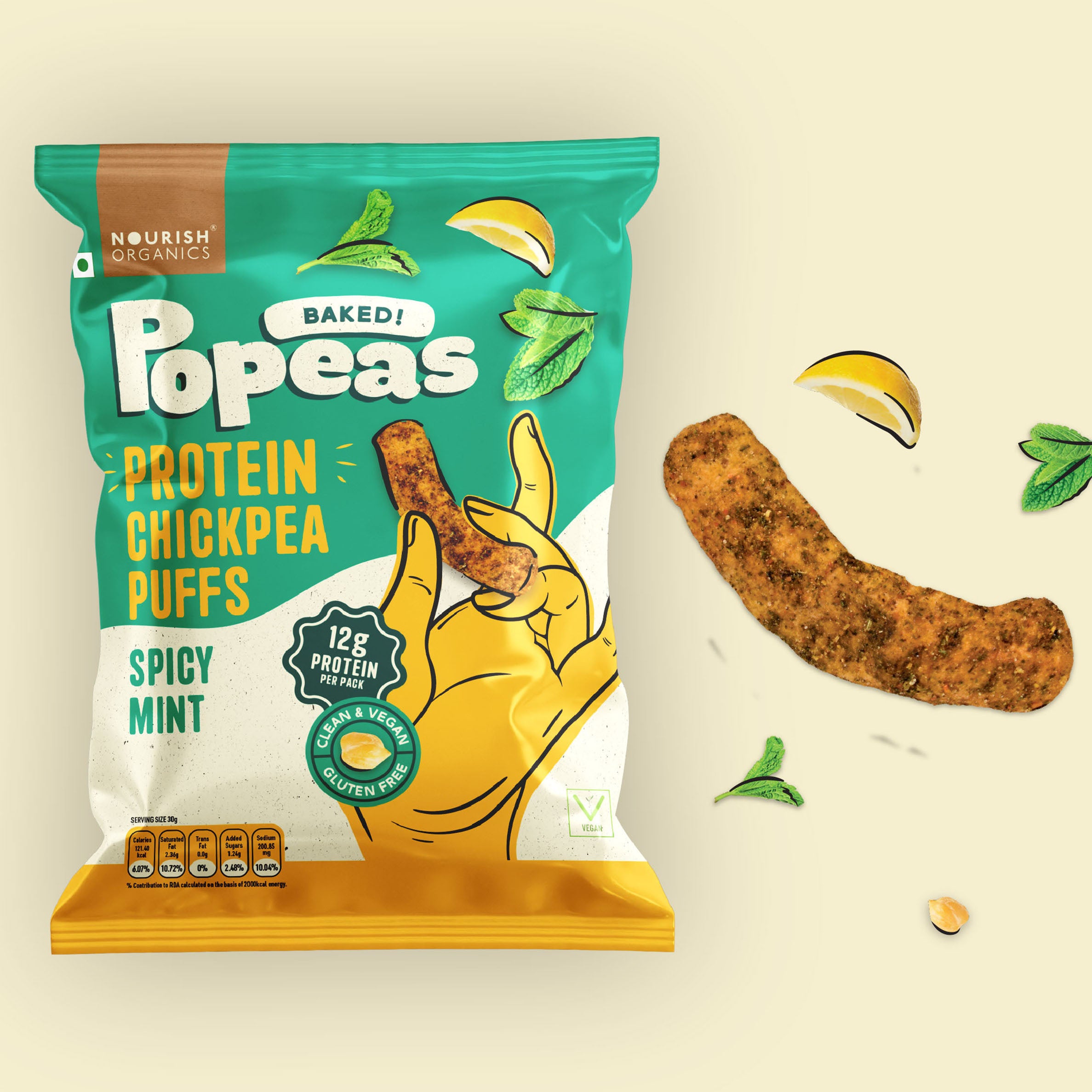 Spicy Mint Protein Puffs – Pack of 4 (60G)
