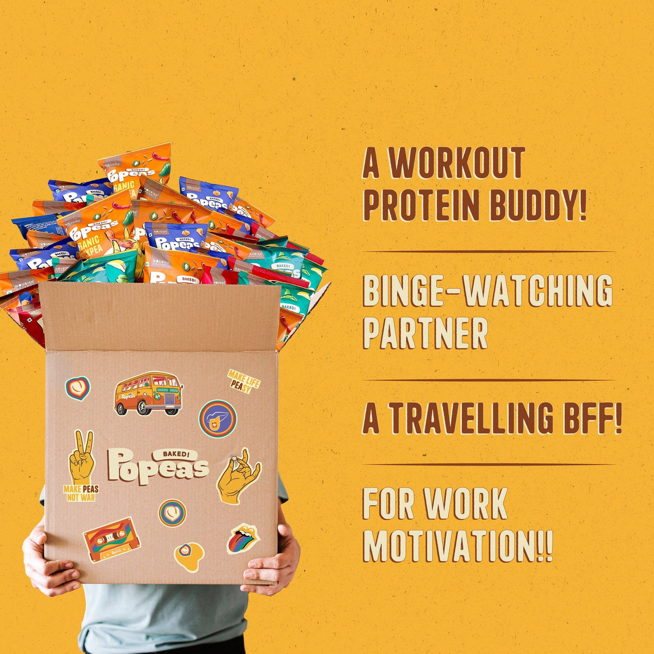 Tangy Taco Protein Puffs - Pack of 12, (60G)