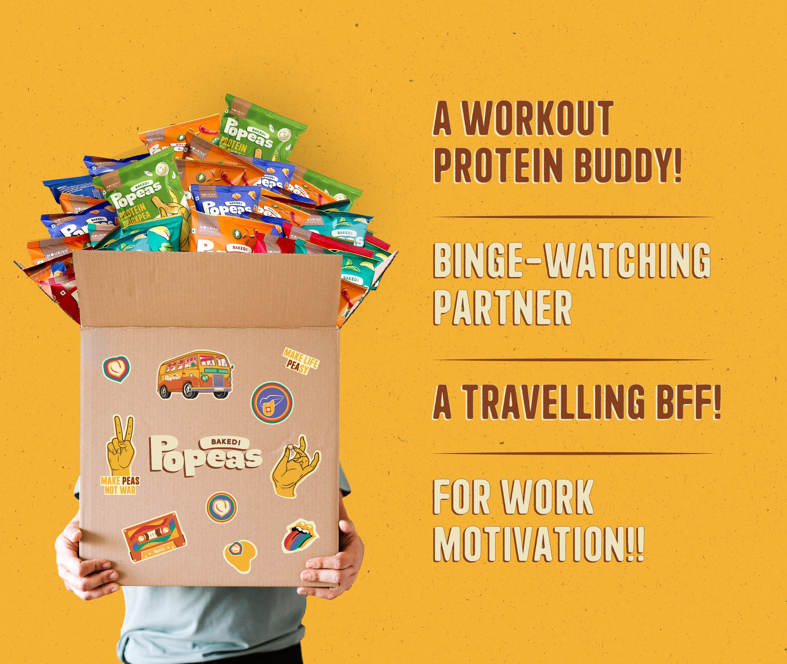 Tangy Taco Protein Puffs - Pack of 4, (60G)